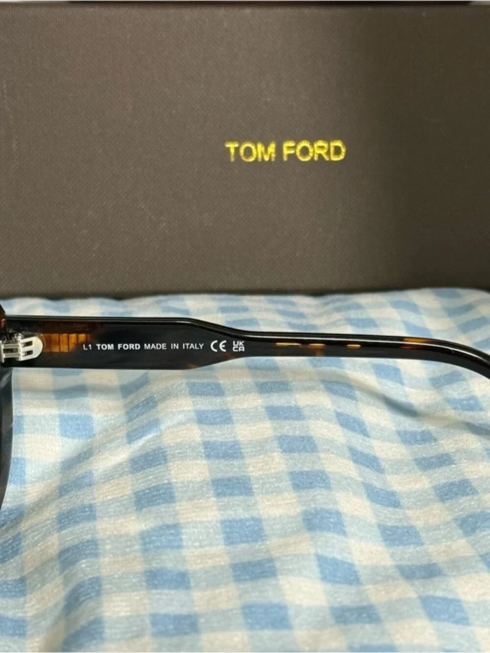 Tom Ford Tortoiseshell Shield Sunglasses with Brown-Gray Gradient Lenses